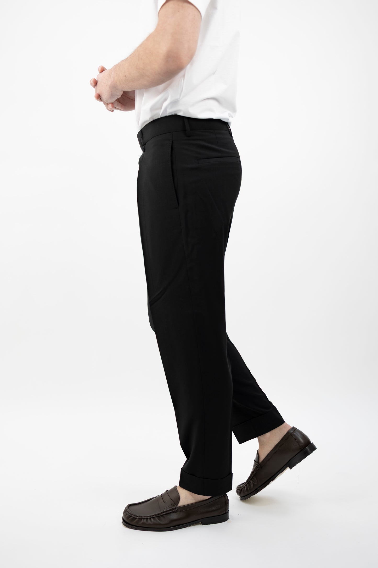 PANTALONE CHIAIA NERO LANA ZINGNONE ZG1350 BERWICH