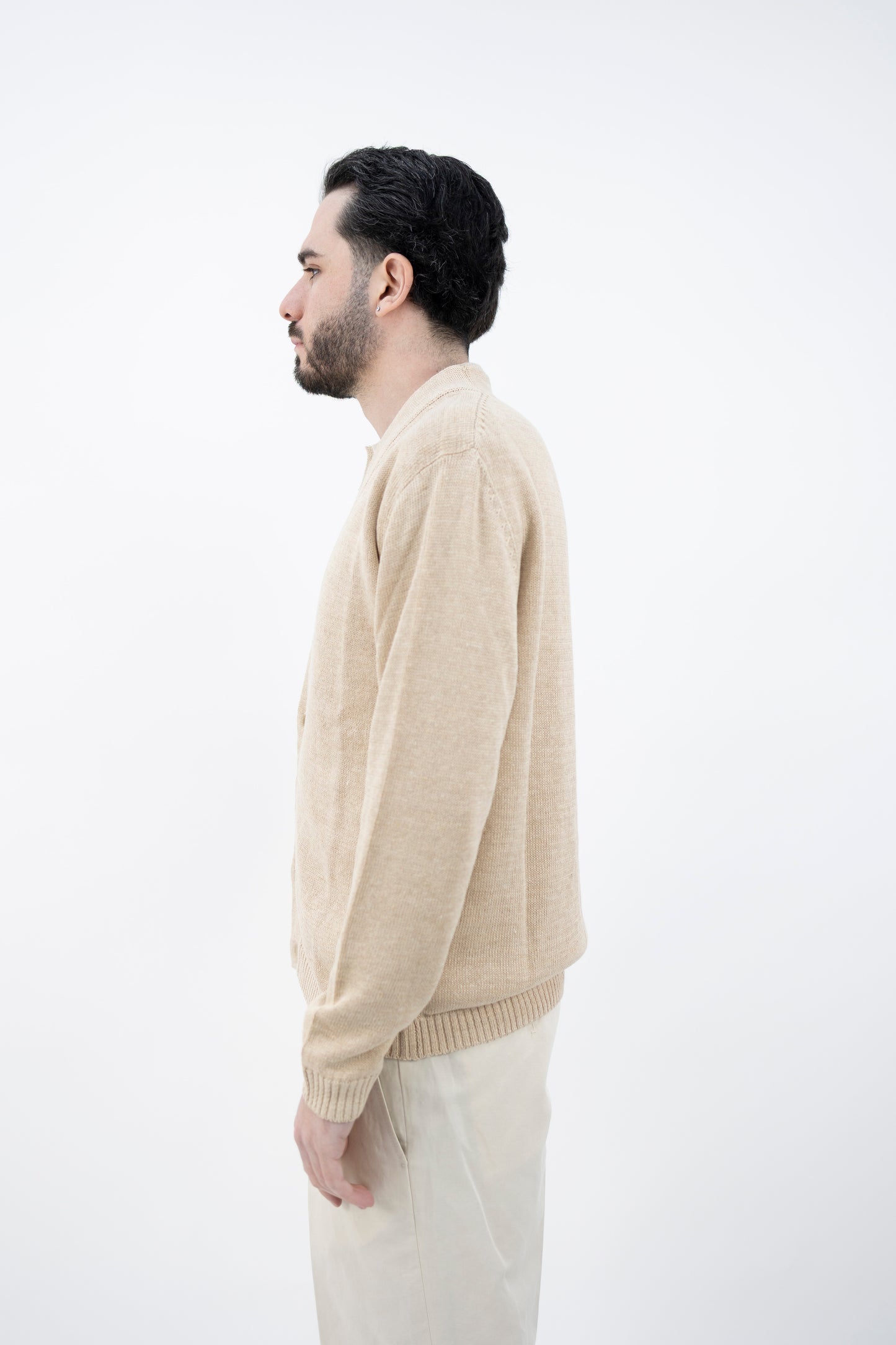 CARDIGAN LINO&COTONE SABBIA DF3080 36 DANIELE FIESOLI