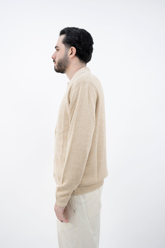 CARDIGAN LINO&COTONE SABBIA DF3080 36 DANIELE FIESOLI