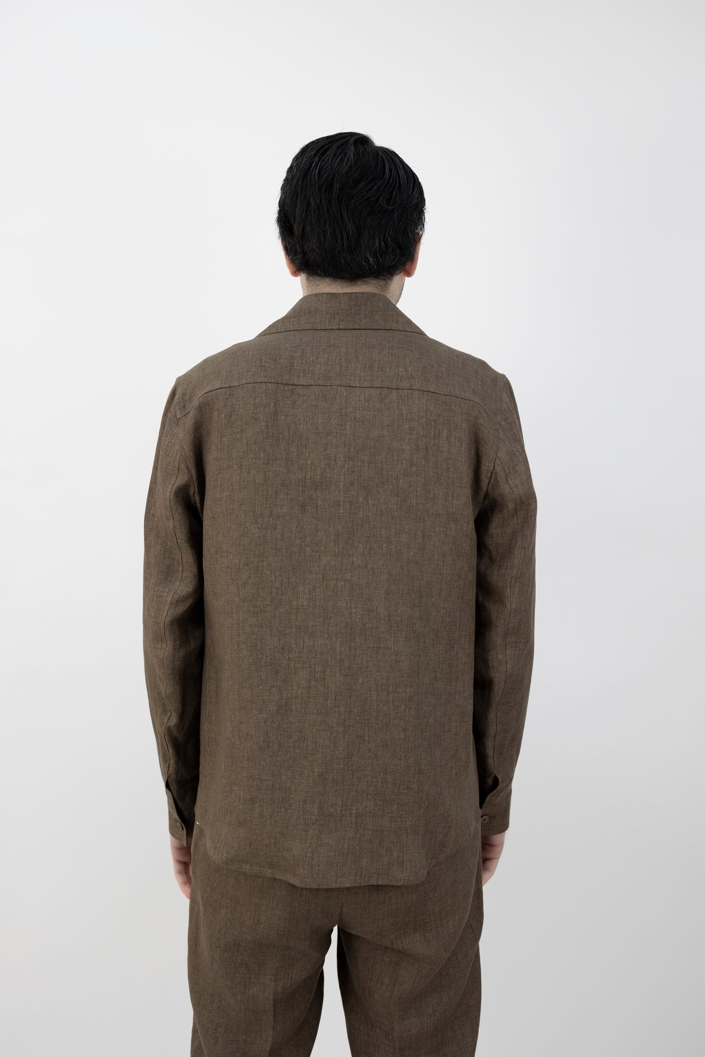 GIACCA CAMICIA JOHNQD MORO LINO 300118 046 Quattro decimi BY Briglia