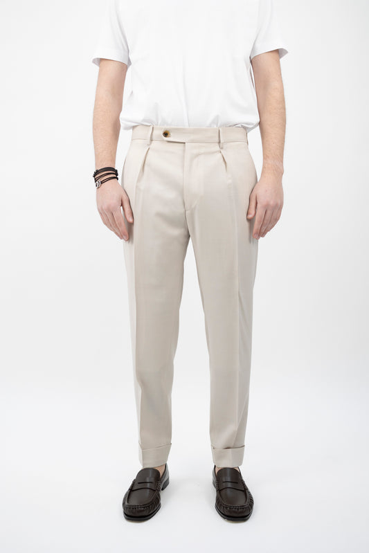 PANTALONE CHIAIA LANA ZINGNONE BEIGE ZG1350 BERWICH