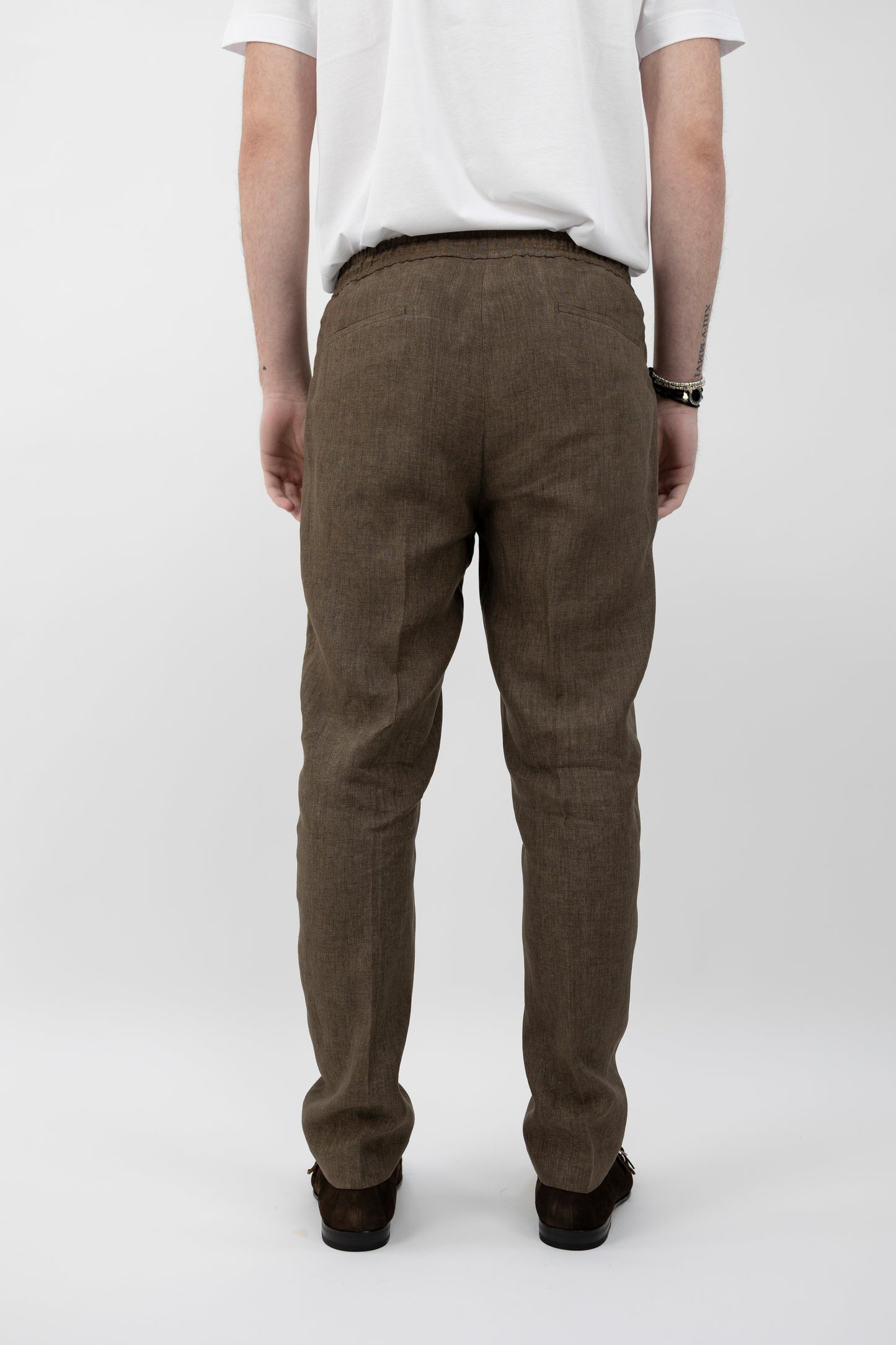 PANTALONE WIMBLEDONSQD MORO LINO 300118 046 Quattro decimi BY Briglia