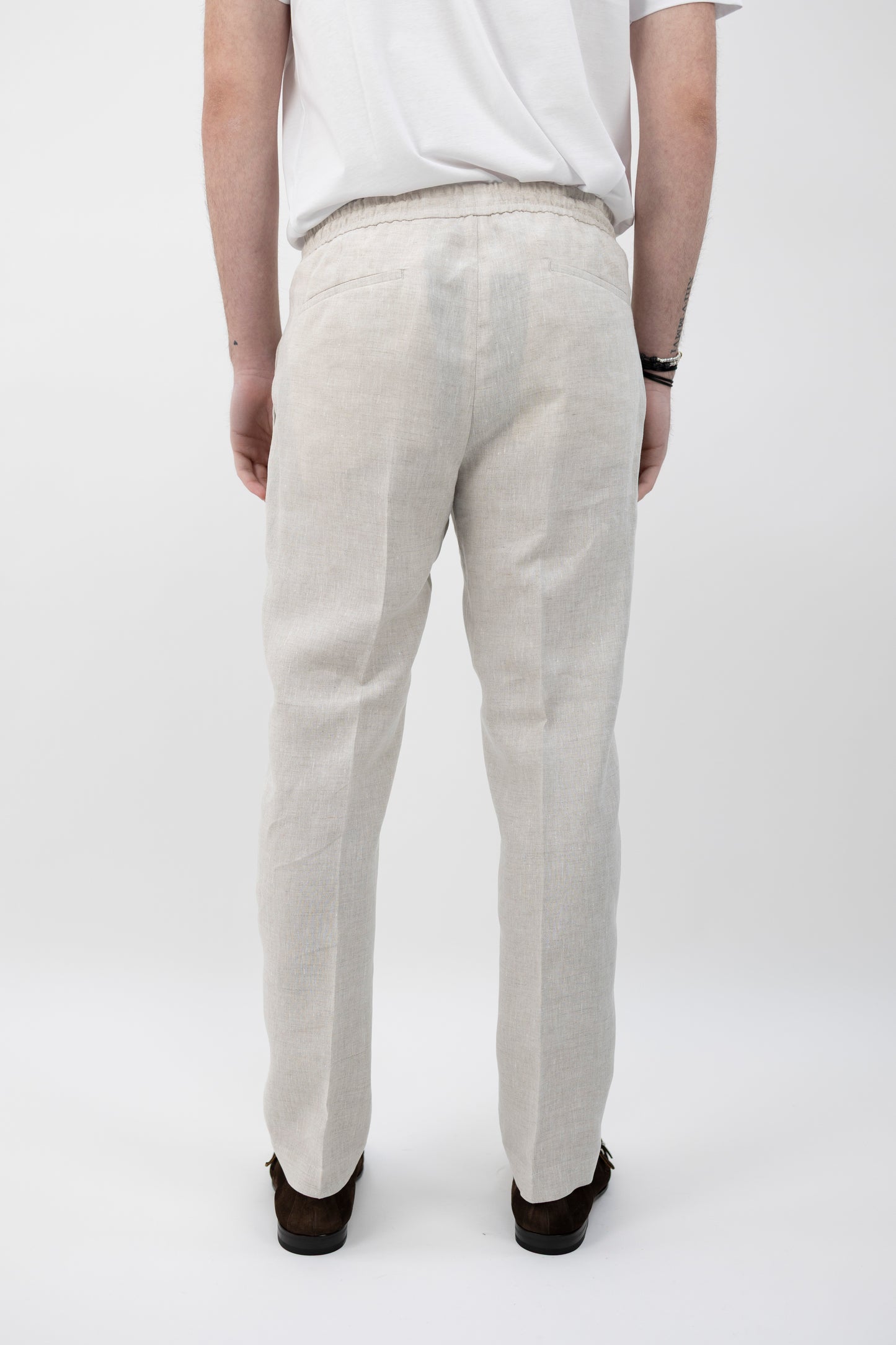 PANTALONE WIMBLEDONSQD SABBIA LINO 300118 023 Quattro decimi BY Briglia