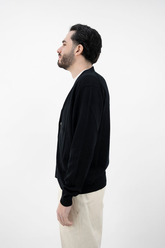 CARDIGAN COTONE GIZA NERO DF3300 13 DANIELE FIESOLI