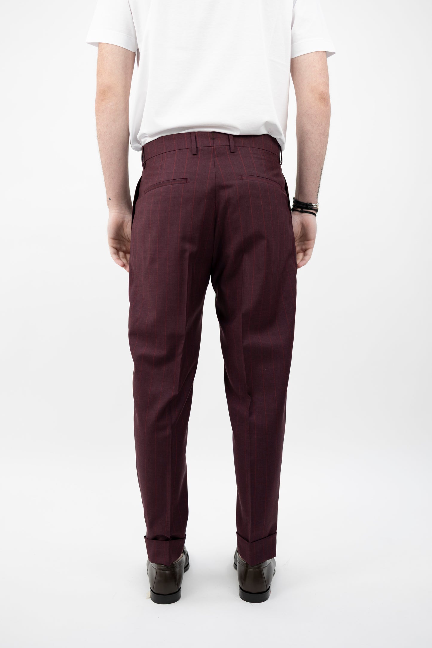PANTALONE CHIAIA GESSATO BORGOGNA AN1436 BERWICH