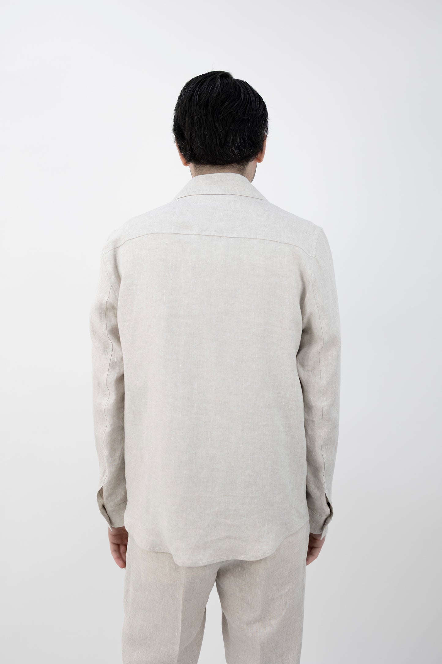 GIACCA CAMICIA JOHNQD SABBIA LINO 300118 02 Quattro decimi BY Briglia