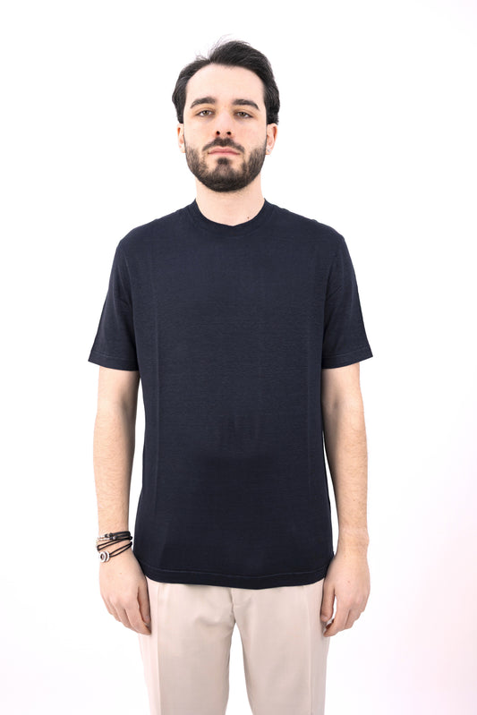 T-SHIRT LINO BLU NAVY TSMC JERLIN U890 Filippo De Lurentiis