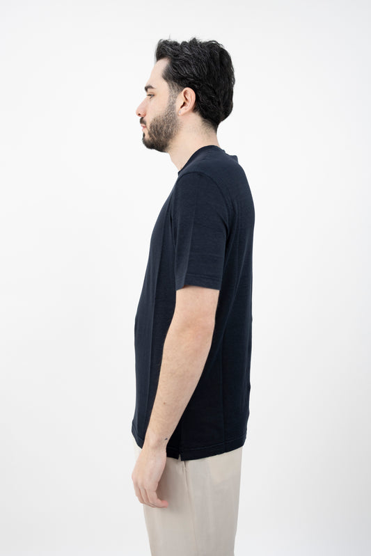 T-SHIRT LINO BLU NAVY TSMC JERLIN U890 Filippo De Lurentiis