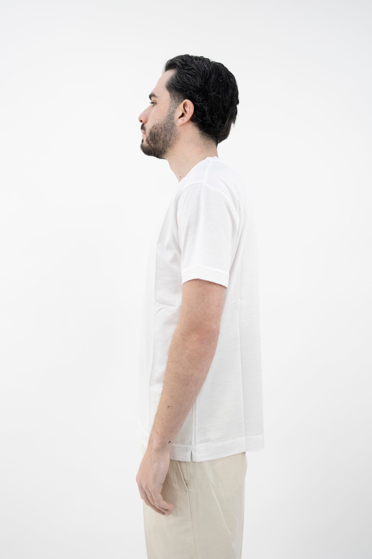 T-SHIRT FILO DI SCOZIA BIANCO DF1200 01 DANIELE FIESOLI