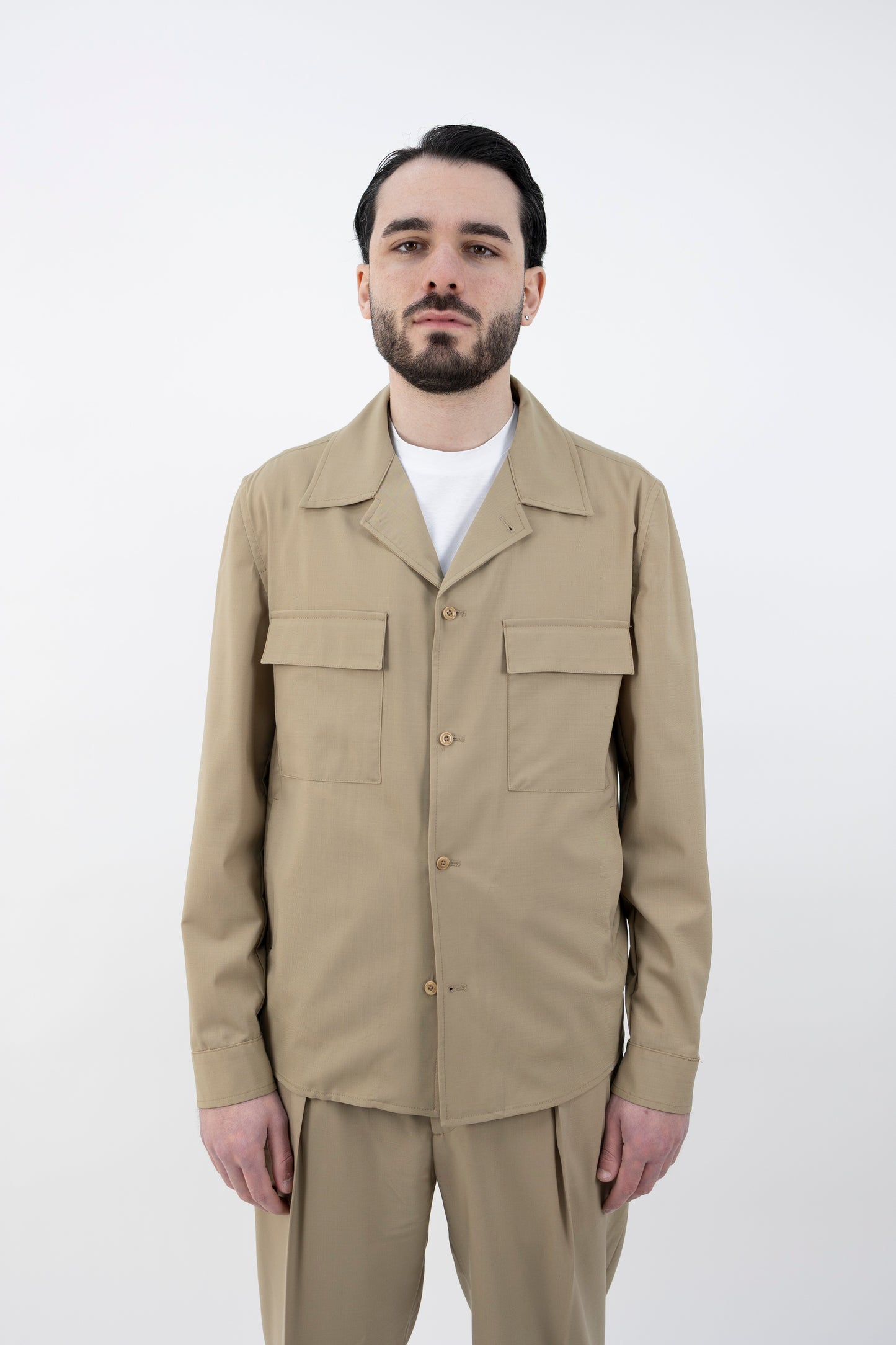 GIACCA CAMICIA JOHNQD BEIGE 300082 153 Quattro decimi BY Briglia