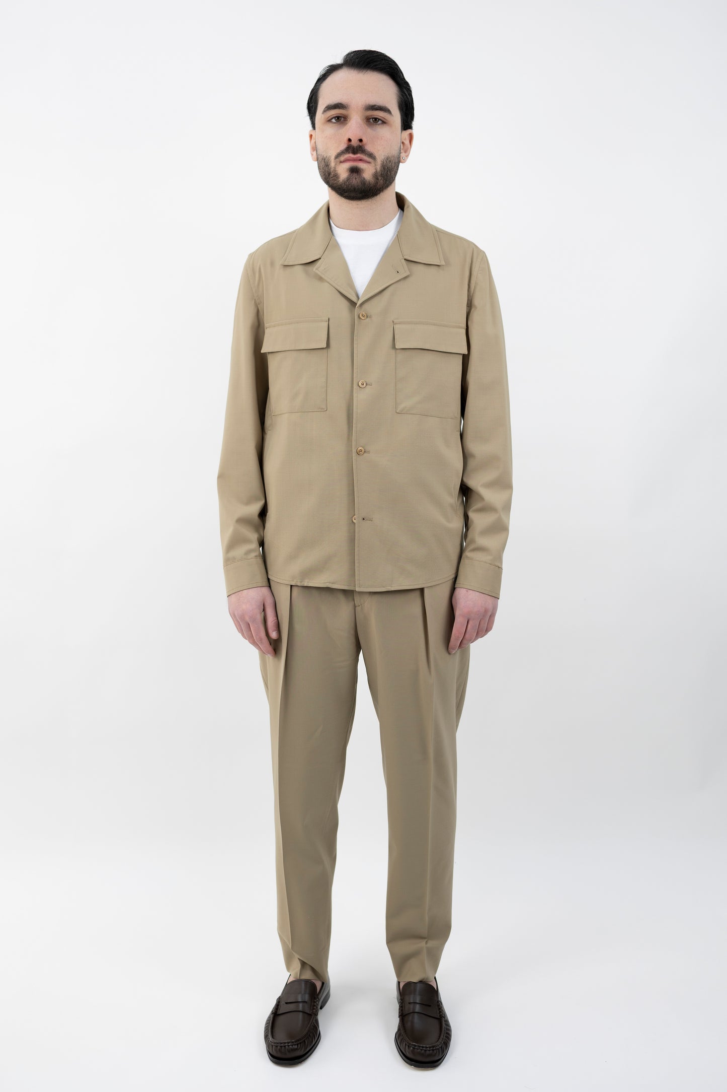 GIACCA CAMICIA JOHNQD BEIGE 300082 153 Quattro decimi BY Briglia