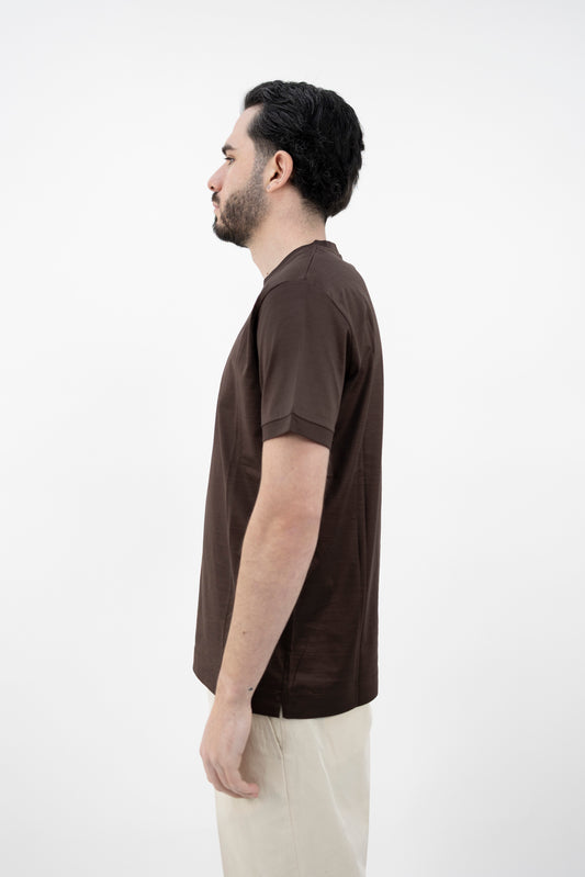 T-SHIRT FILO DI SCOZIA MORO DF1200 104 DANIELE FIESOLI