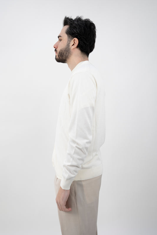 CARDIGAN CREPE LATTE CB1ML CR14R  020 Filippo De Lurentiis