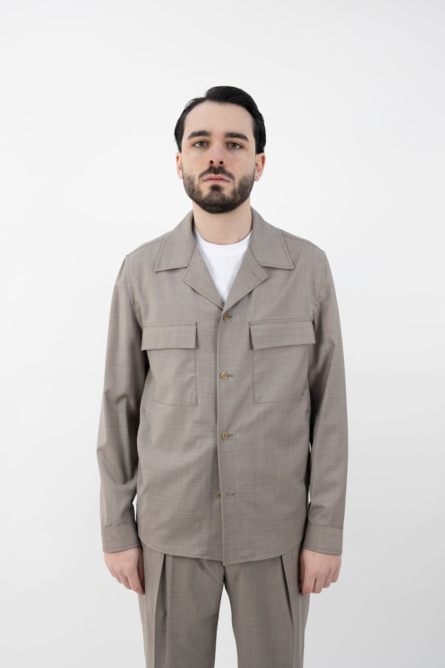 GIACCA CAMICIA JOHNQD BISQUIT 300108 036 Quattro decimi BY Briglia