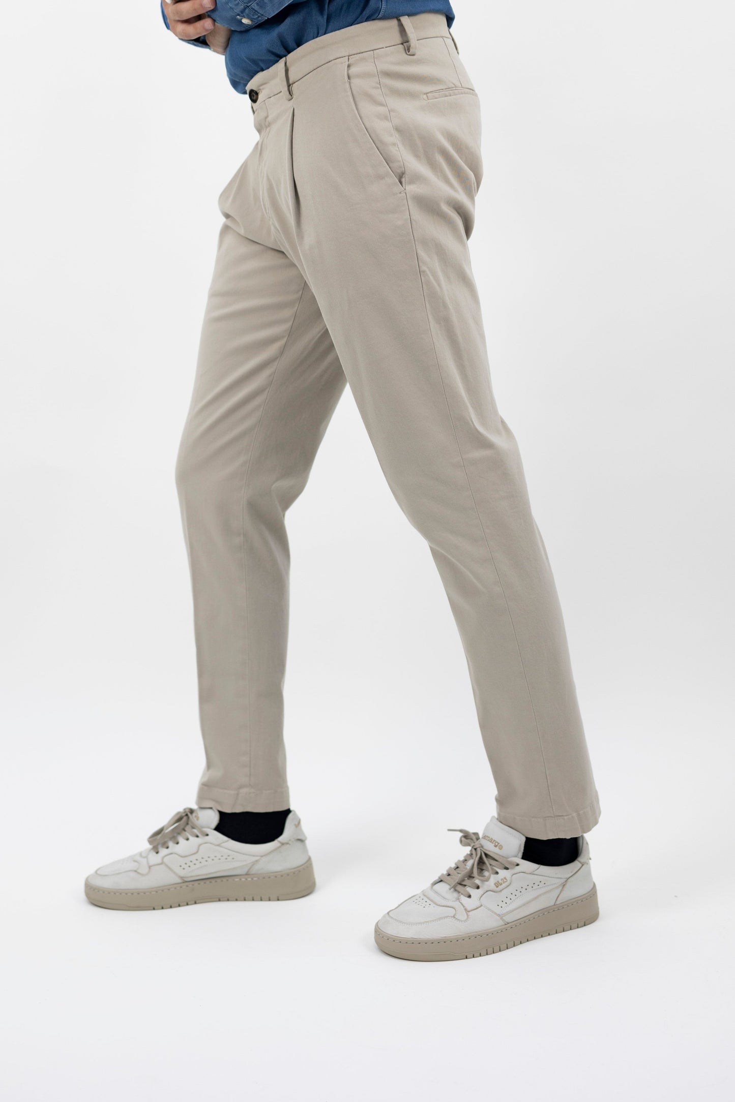 Pantalone color lino grezzo TIBERIOQD 42008 023 Quattro decimi BY Briglia