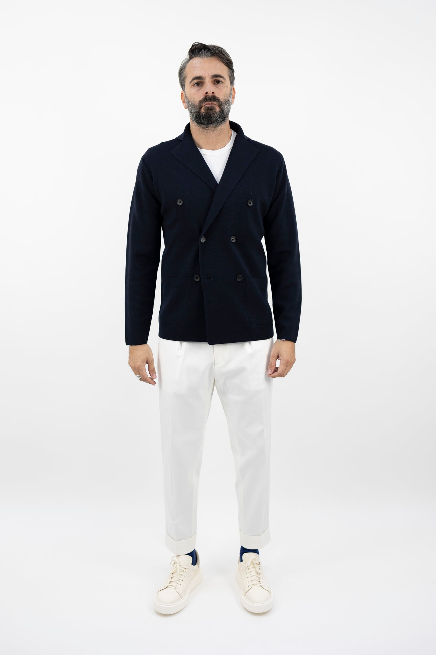 Giacca in lana navy RJMLDPT WM14M 890  Filippo De Laurentis