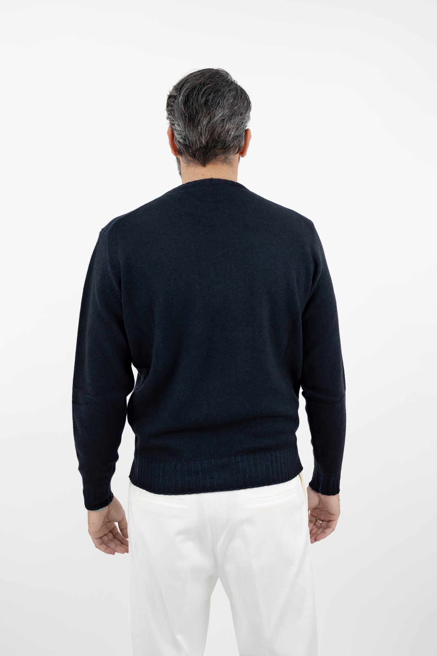 Girocollo misto cashmere navy GC3ML WC7RV  890  Filippo De Laurentis