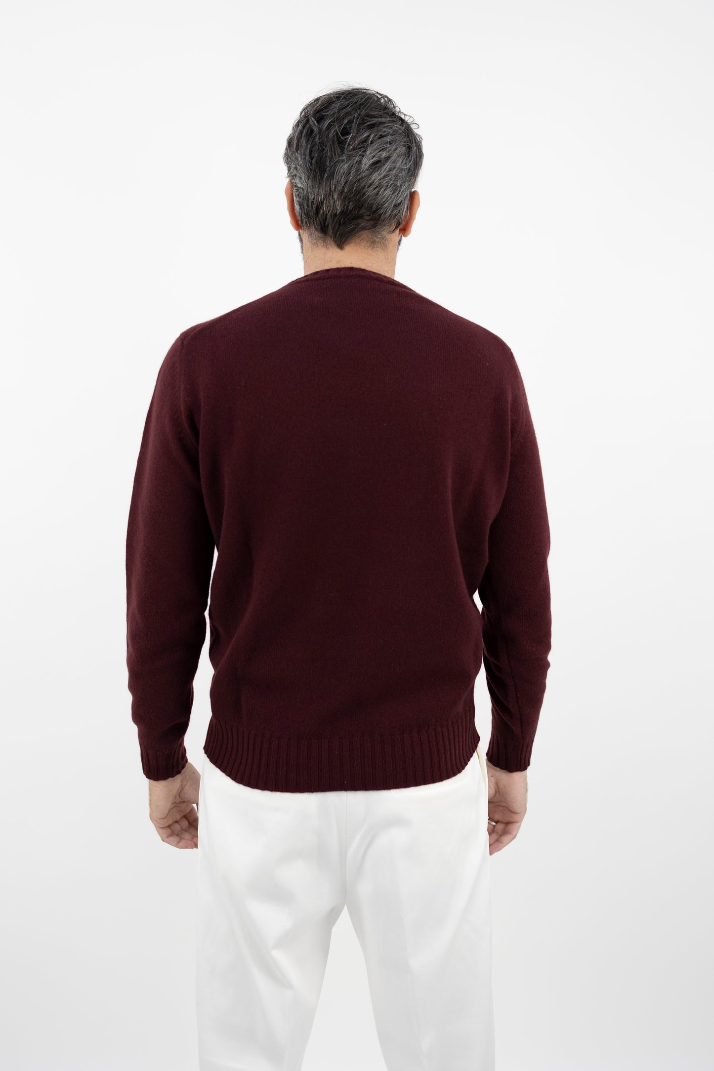 Girocollo misto cashmere bordeaux GC3ML WC7R 380 Filippo De Laurentis