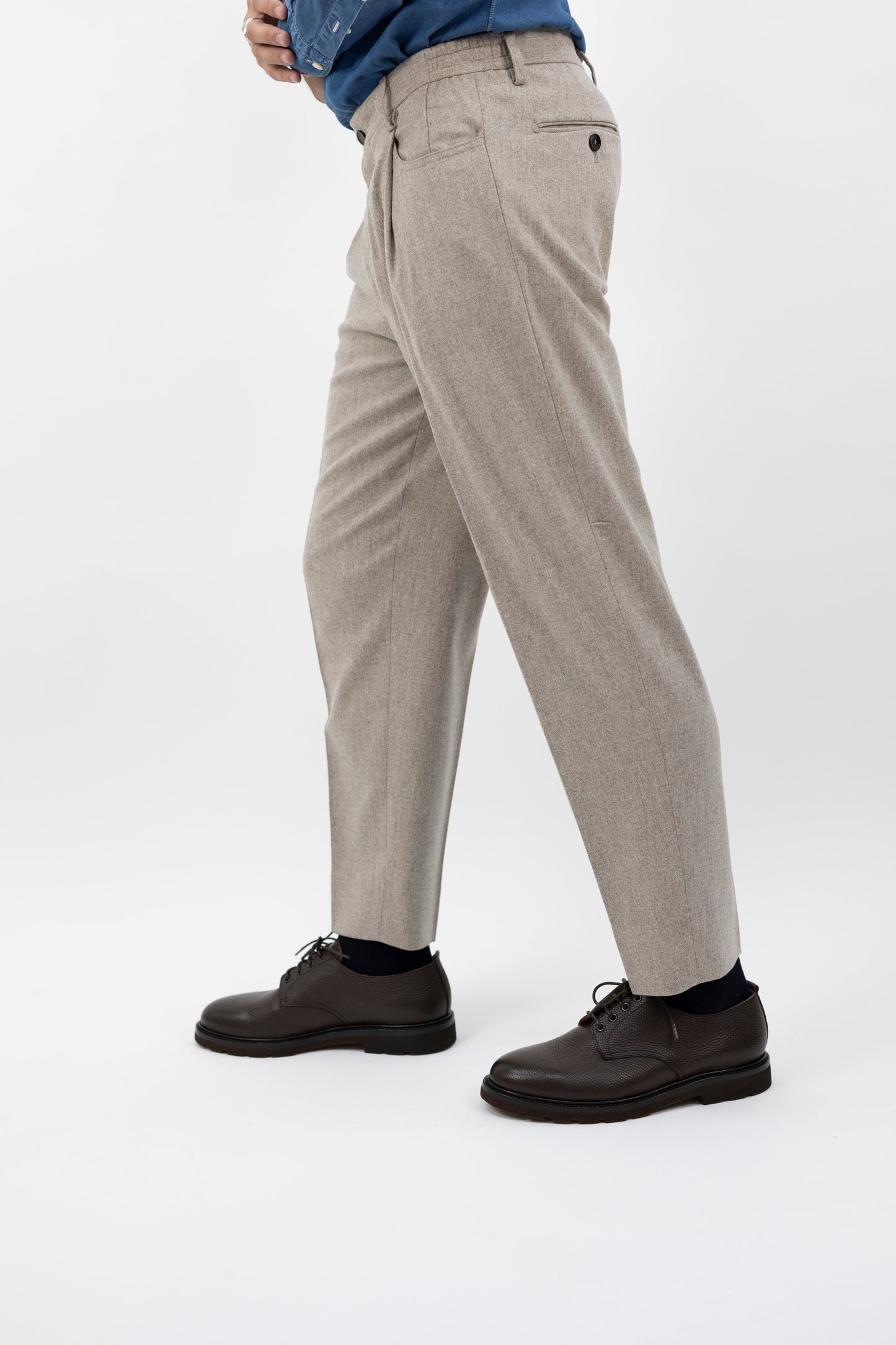 Pantalone color lino grezzo BRICKLANESQD 424191 023 Quattro decimi BY Briglia