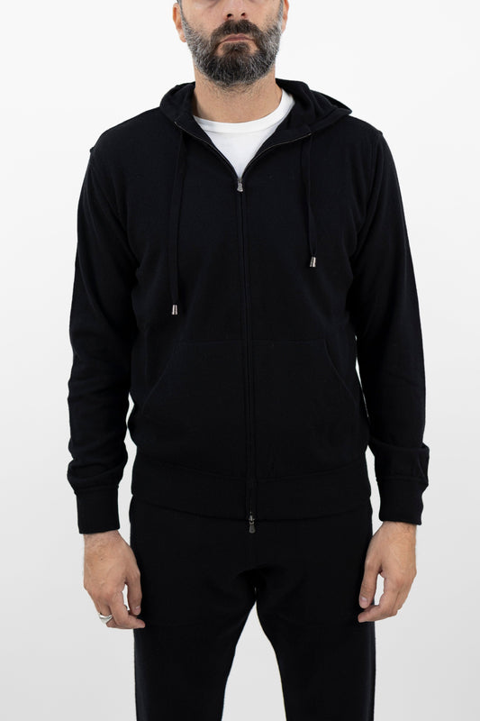 Maglione fullzip nero FH1ML2AT WC12R 990 Filippo De Laurentis