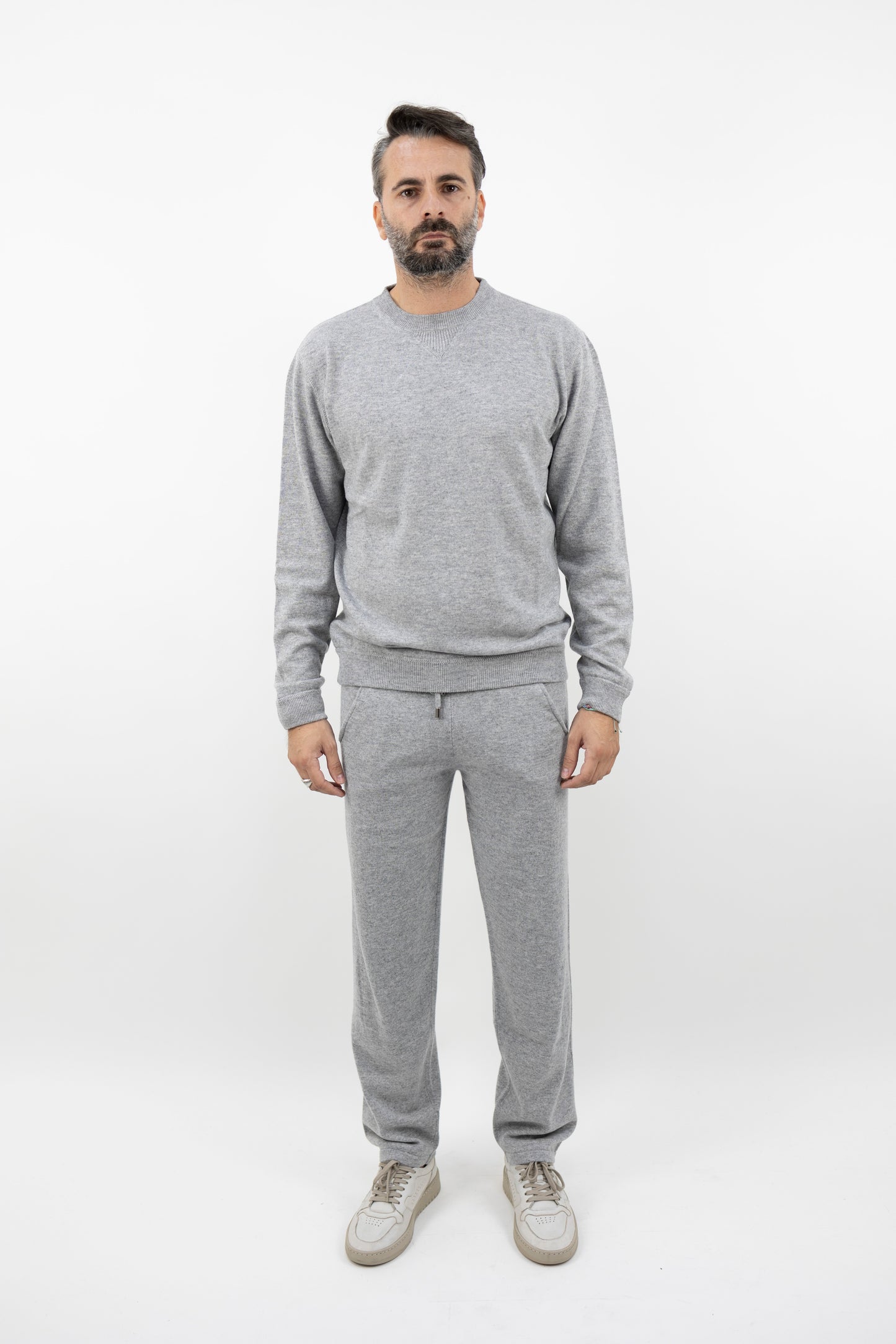 Pantalone joggers cashmere grigio SE9022 10 DANIELE FIESOLI