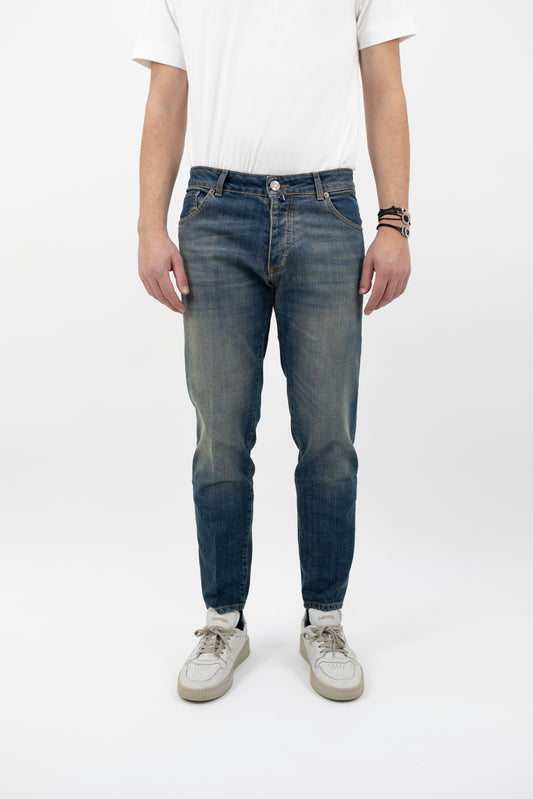 Jeans blu sabbiato sfumato ANDREAT176/102 vandom