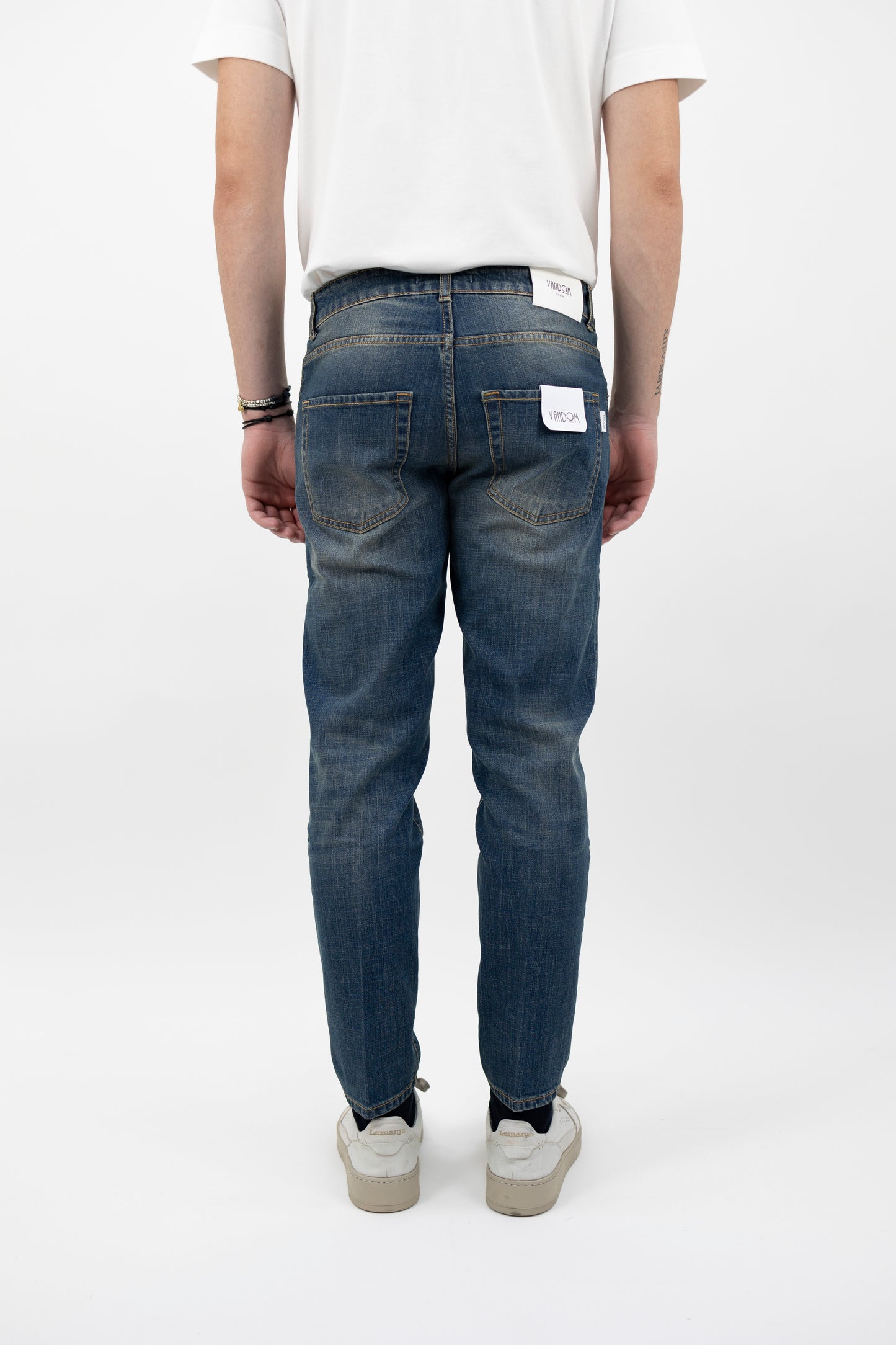 Jeans blu sabbiato sfumato ANDREAT176/102 vandom