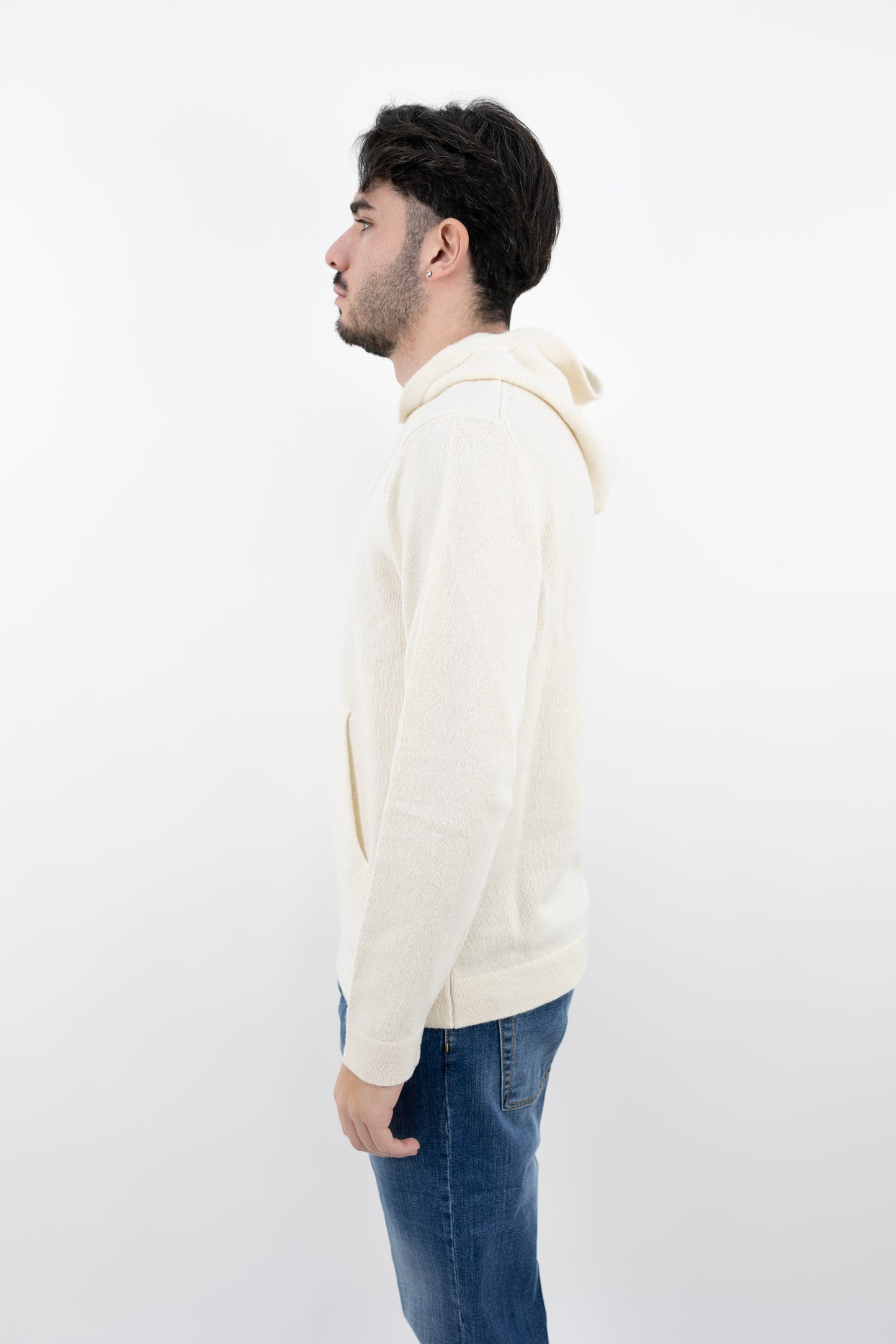 Felpa cashmere panna WS3436 100 DANIELE FIESOLI