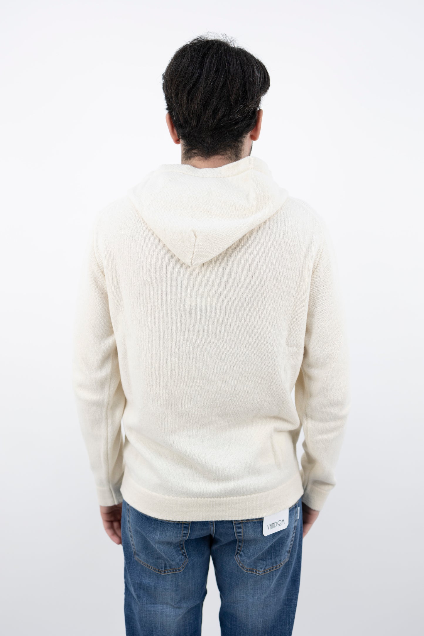 Felpa cashmere panna WS3436 100 DANIELE FIESOLI