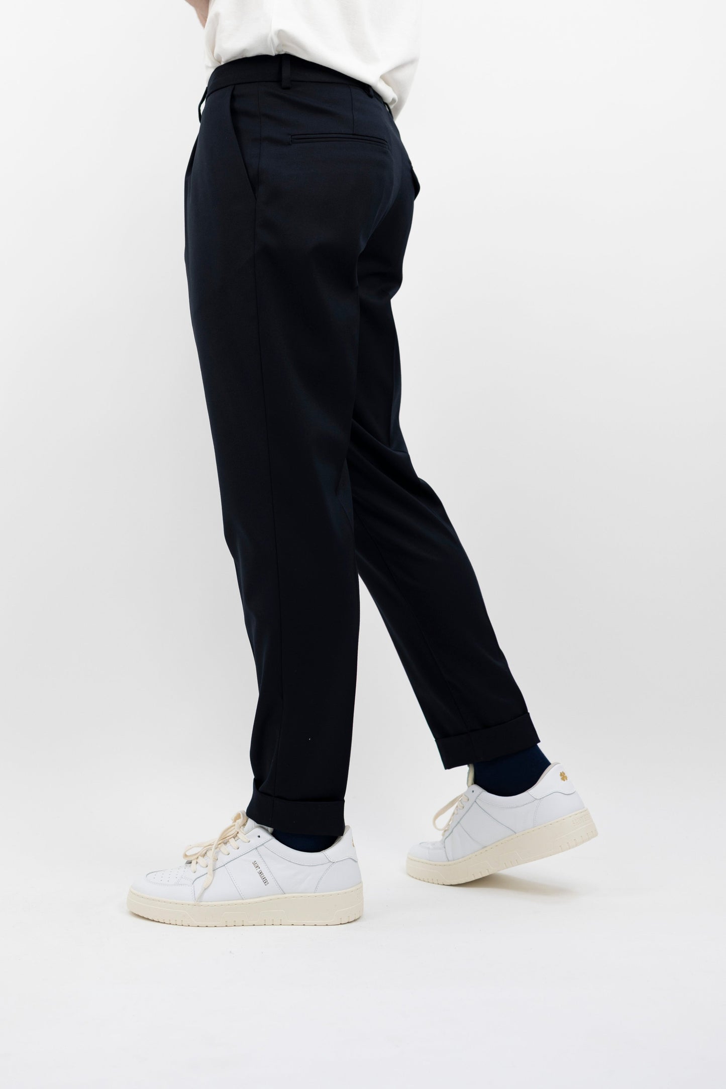 Pantalone in lana blu PECHINO/112 BONHEUR