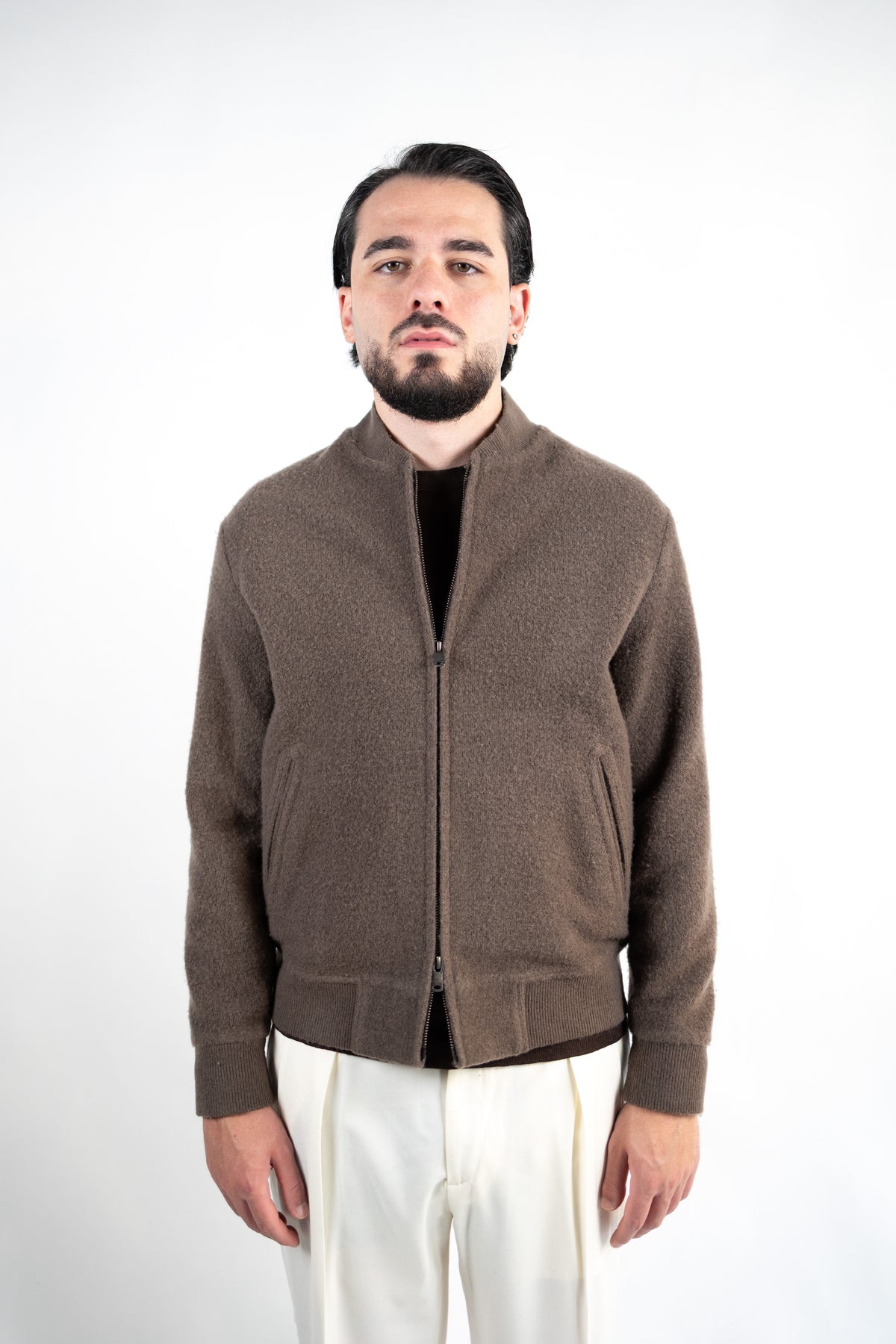 BOMBER ZIP IN LANA COTTA  CIRCOLO 1901