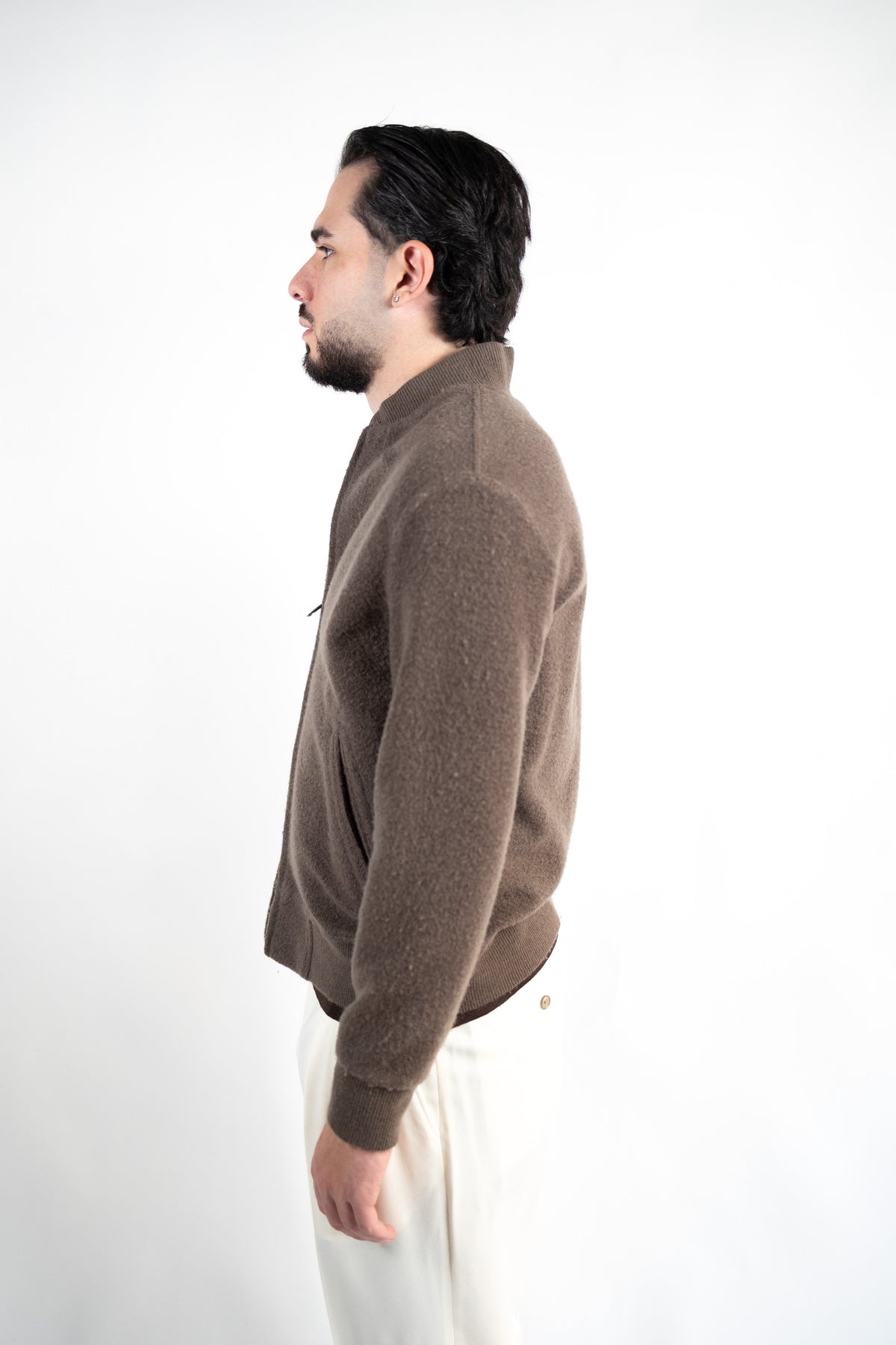 BOMBER ZIP IN LANA COTTA  CIRCOLO 1901
