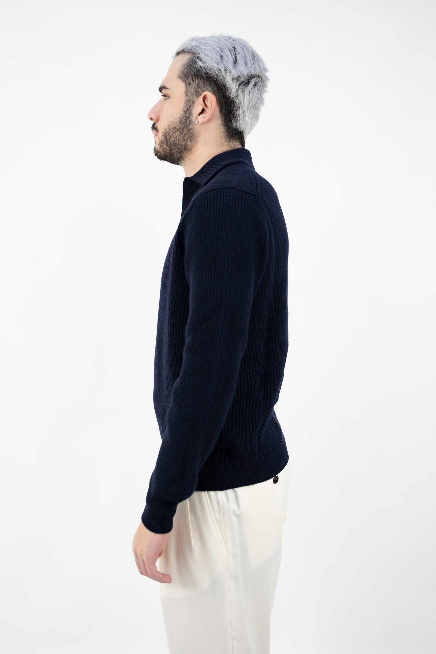 POLO SKIPPER IN LANA NAVY 23163/25067 598 GRAN SASSO