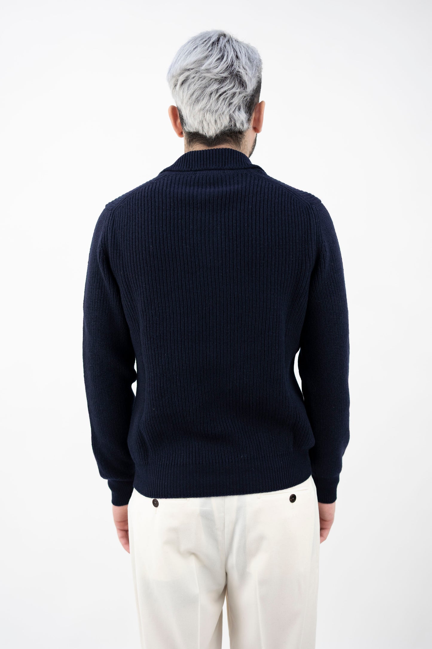 POLO SKIPPER IN LANA NAVY 23163/25067 598 GRAN SASSO