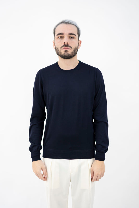 GIROCOLLO IN LANA TASMANIA NAVY 45167/14790 598 GRAN SASSO