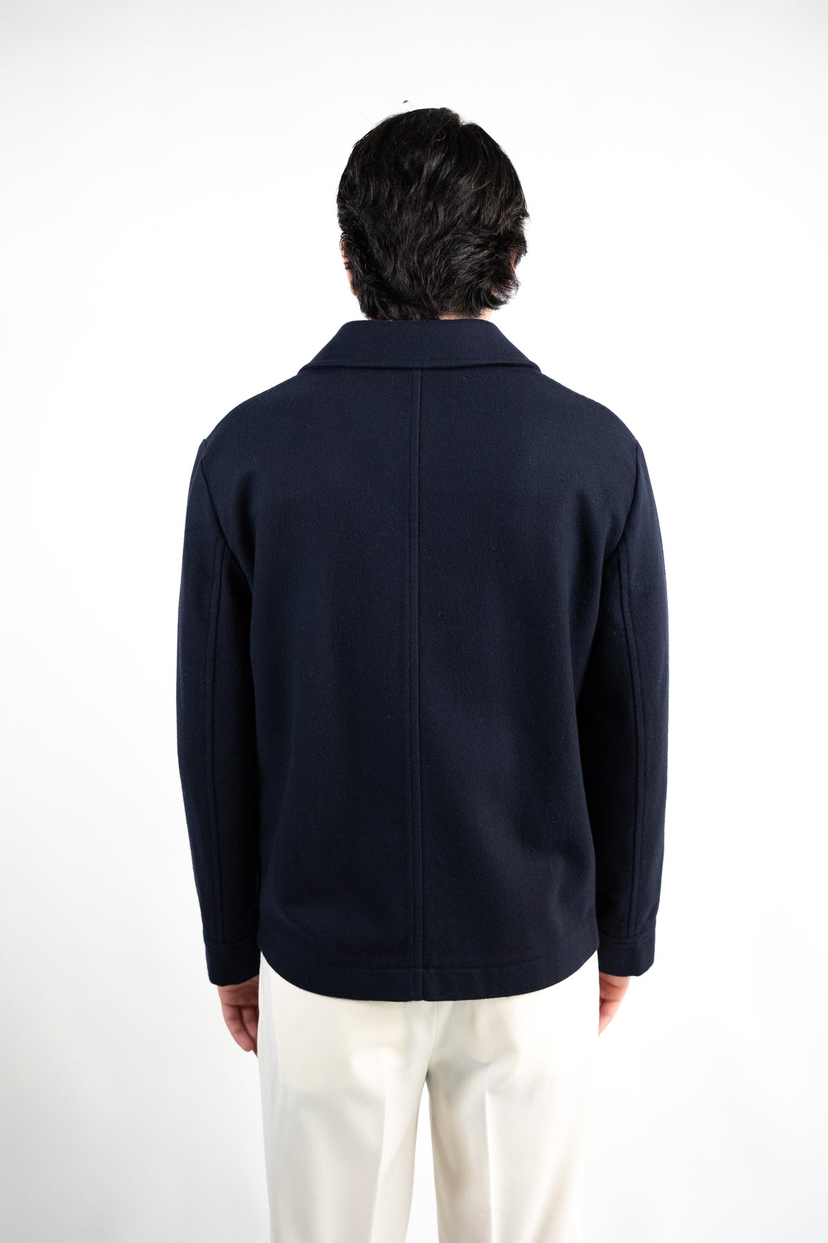 OVERSHIRT JACKET IN LANA COTTA BLU CIRCOLO 1901