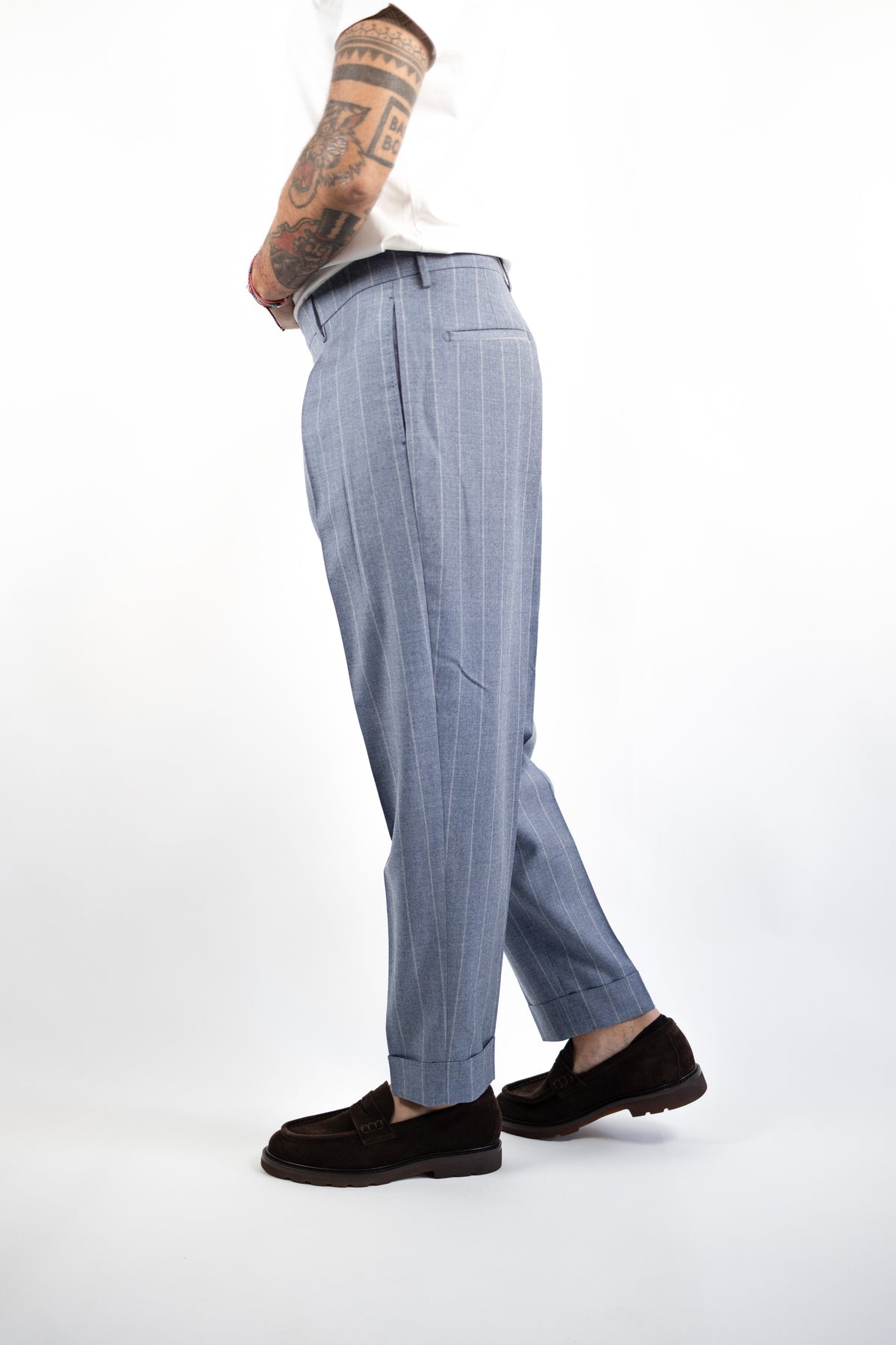 PANTALONE CHIAIA GESSATO AZULE BERWICH