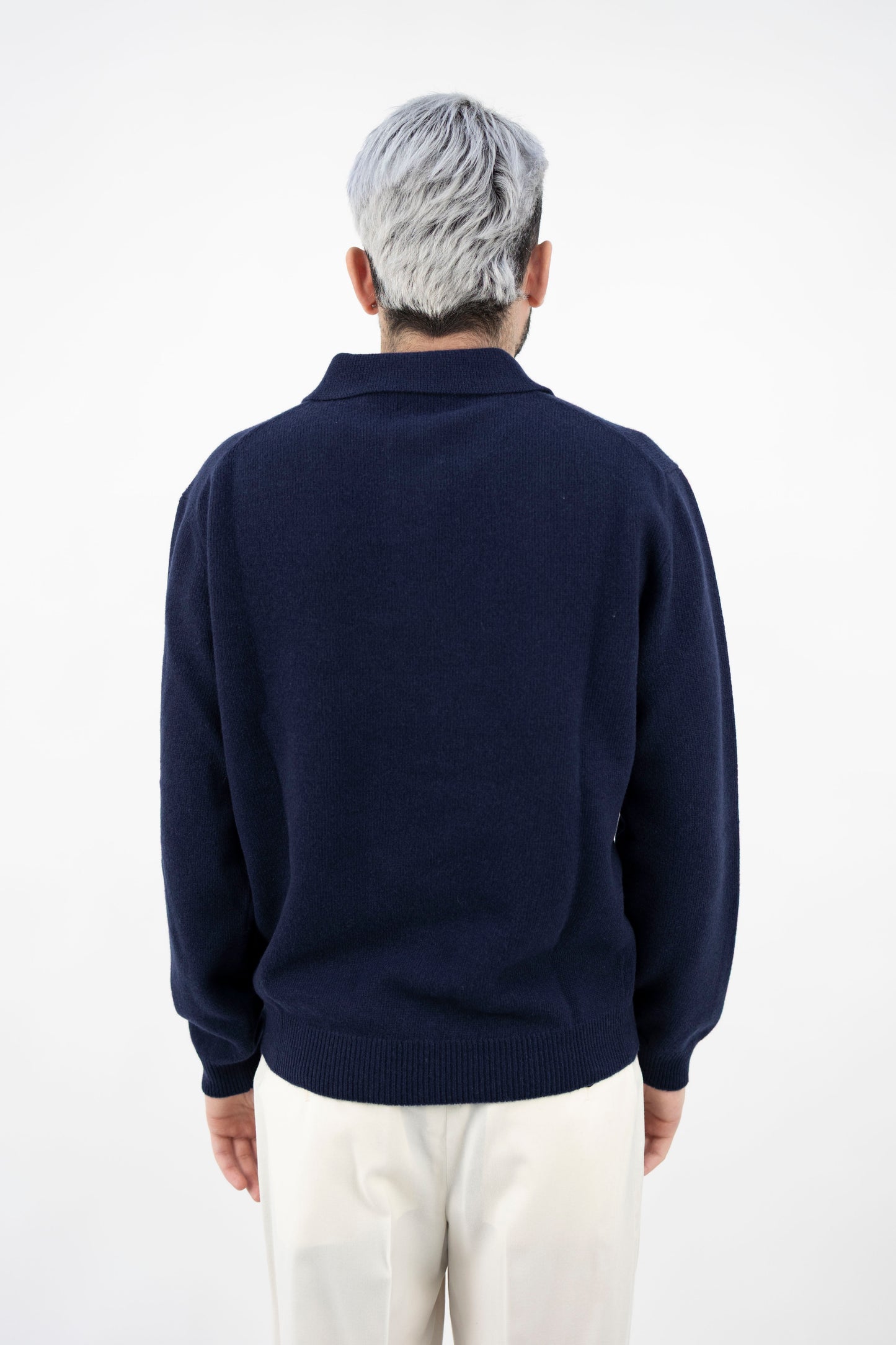 POLO SKIPPER IN LANA&CASHMERE BLU NOTTE DF0073 023 DANIELE FIESOLI