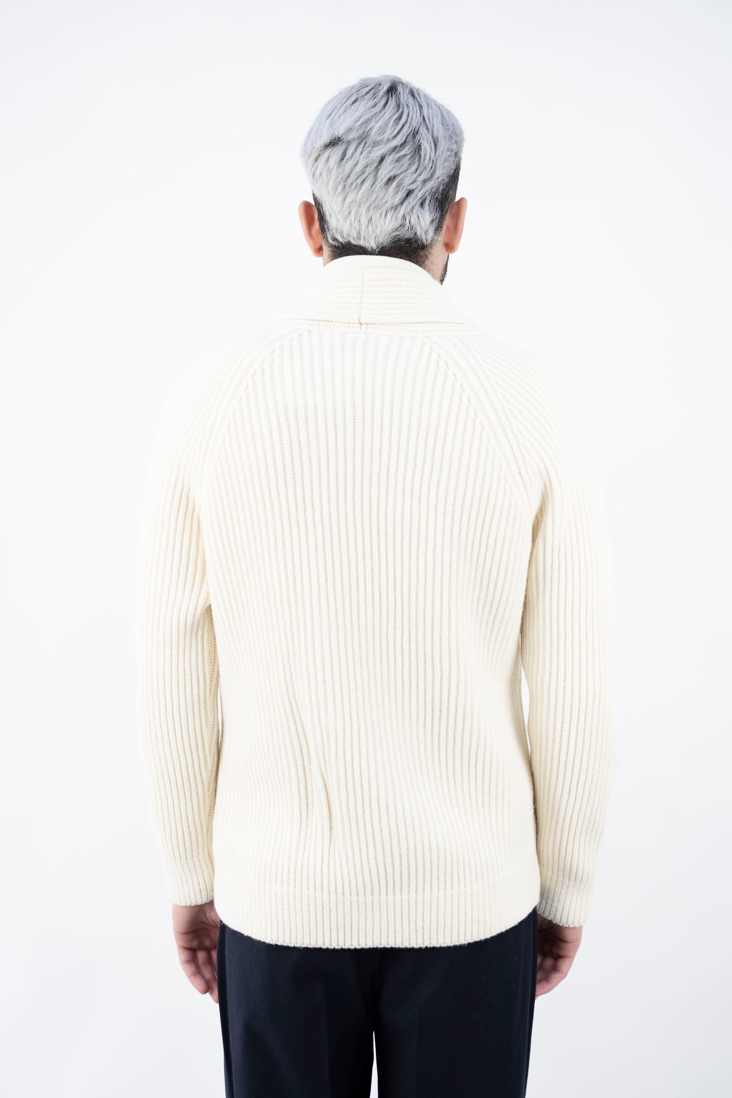CARDIGAN IN LANA BIANCO 13183/25072 001  GRAN SASSO