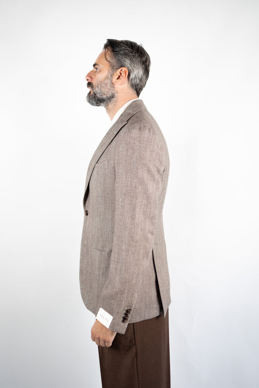 GIACCA STEVE IN COTONE FANGO L.B.M.