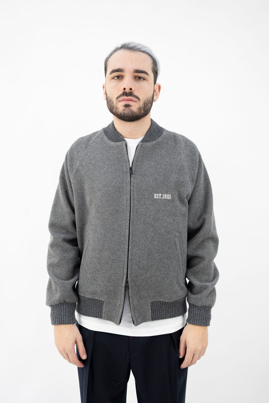 BOMBER IN LANA&CASHMERE GRIGIO CN5101 0036 CIRCOLO 1901