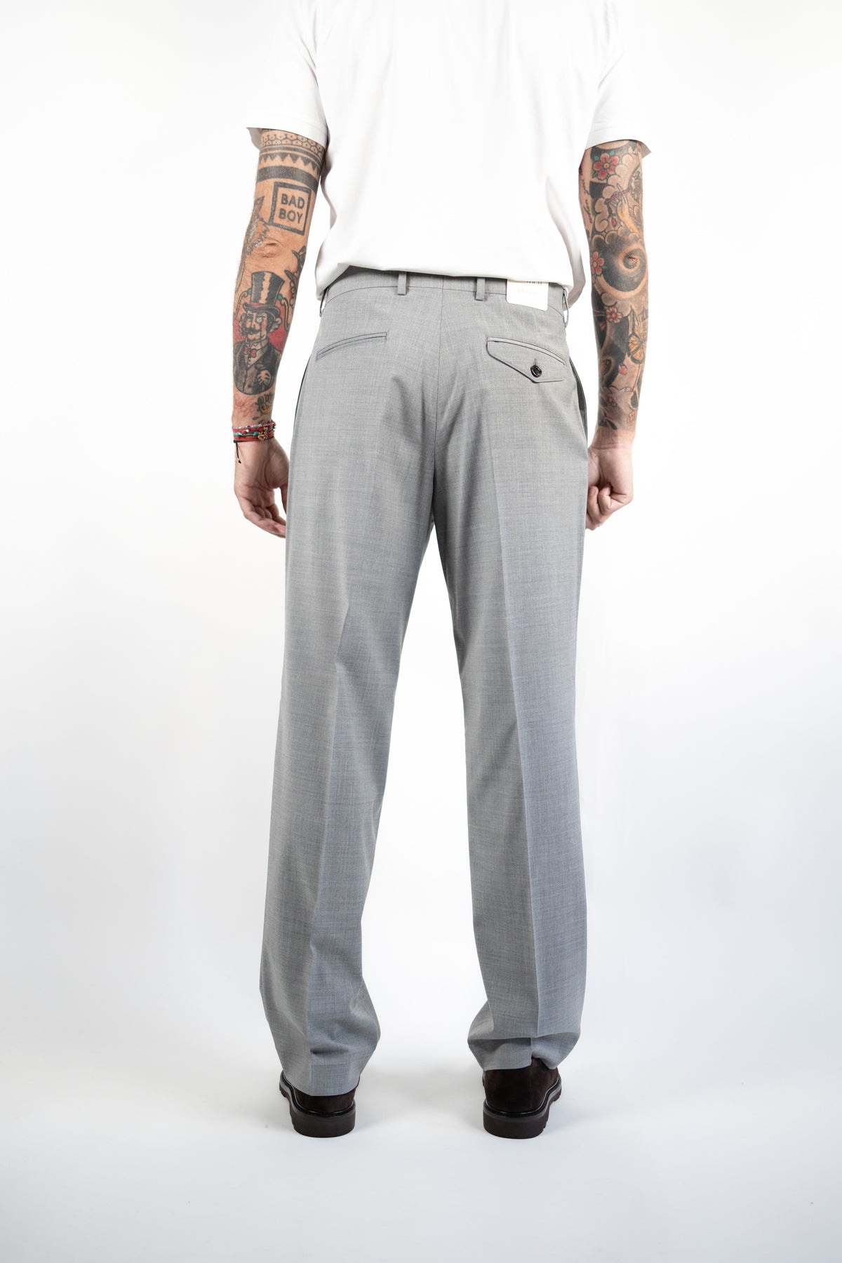 PANTALONE LUCANO FRESCO LANA GREY BERWICH PER GIORDANO LUX STORE