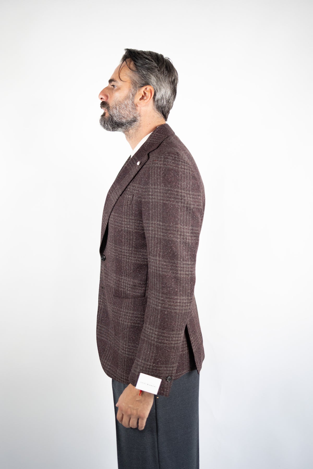 GIACCA MONOPETTO IN LANA ALPACA & SETA LUIGI BIANCHI