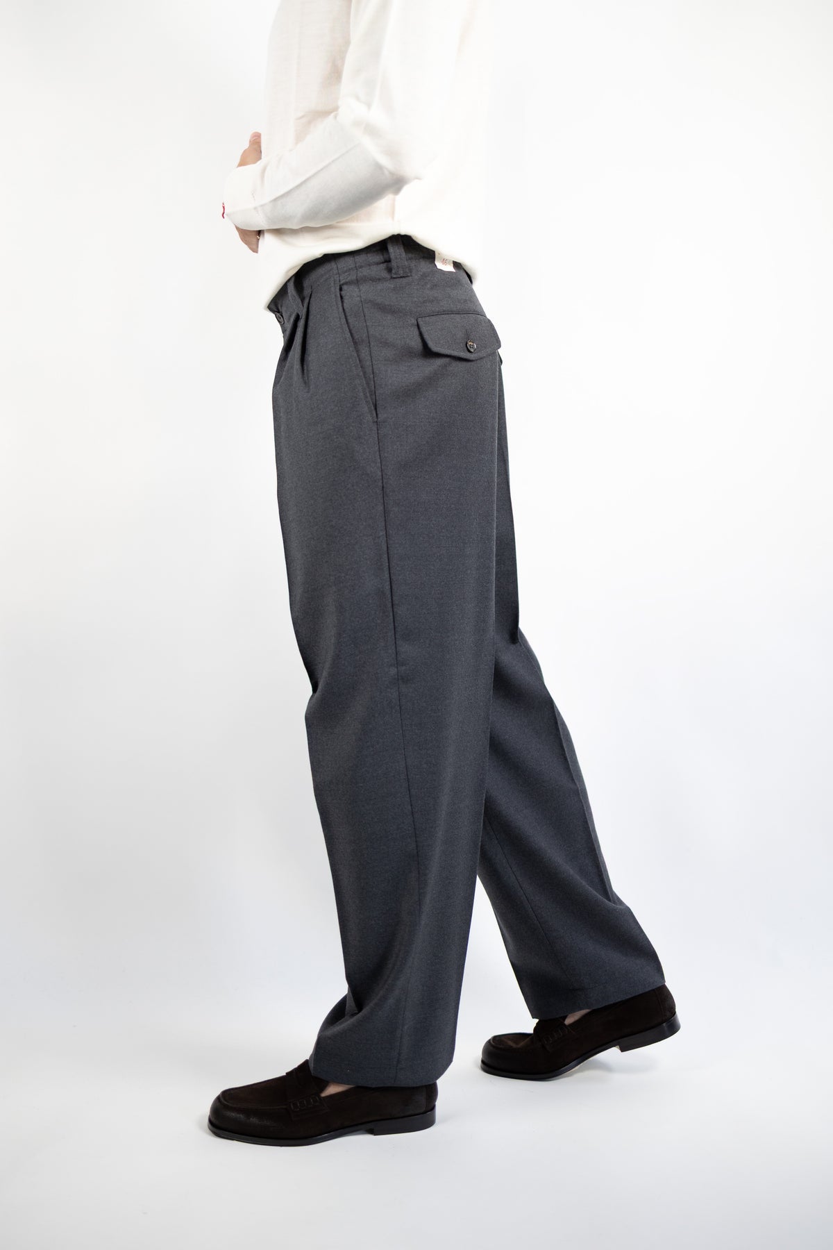 PANTALONE MARK IN LANA GRIGIO L.B.M.