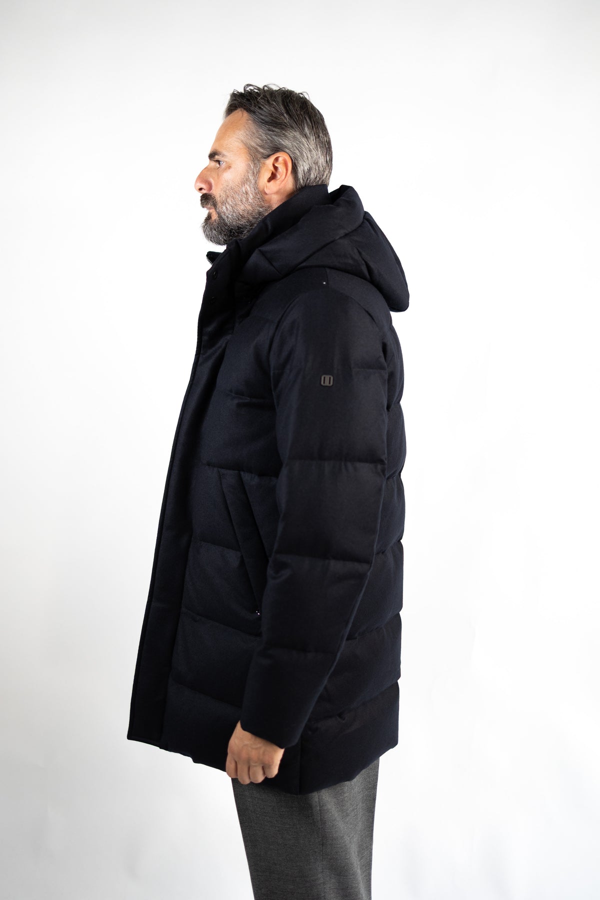 MAGNUS LEVICO PARKA IN TESSUTO PREGIATO LANA & CASHMERE LORO PIANA®