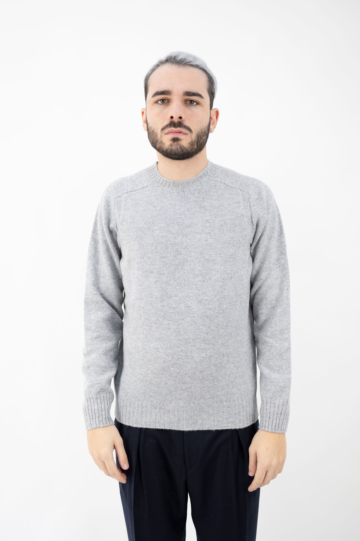 MAGLIA GIROCOLLO IN LANA GRIGIO 24157/25024 071 GRAN SASSO
