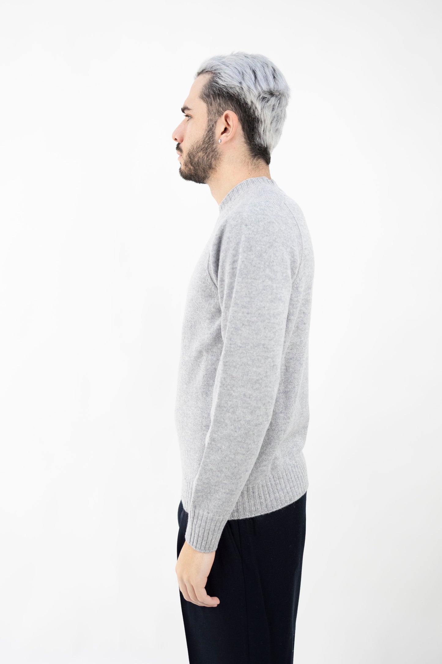 MAGLIA GIROCOLLO IN LANA GRIGIO 24157/25024 071 GRAN SASSO