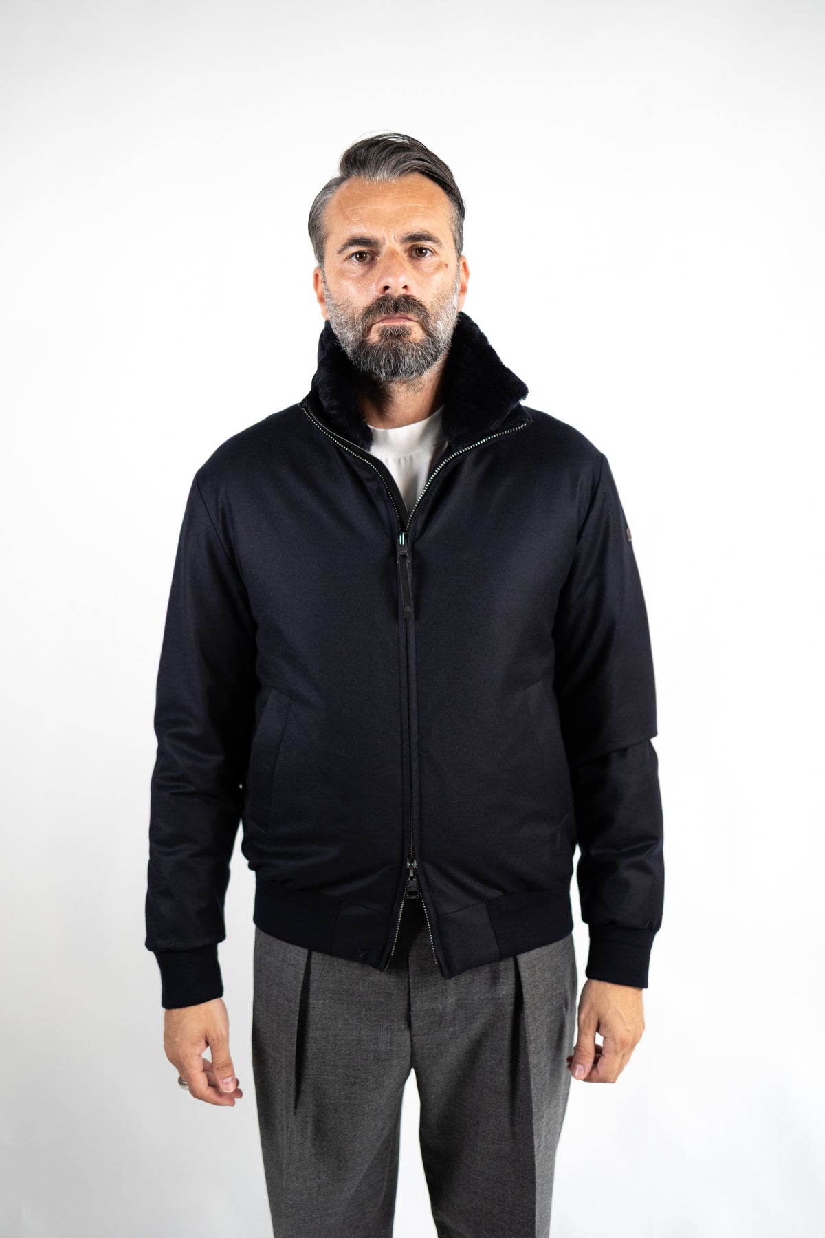 ONORIO LEVICO BLU IN LANA & CASHMERE LORO PIANA®