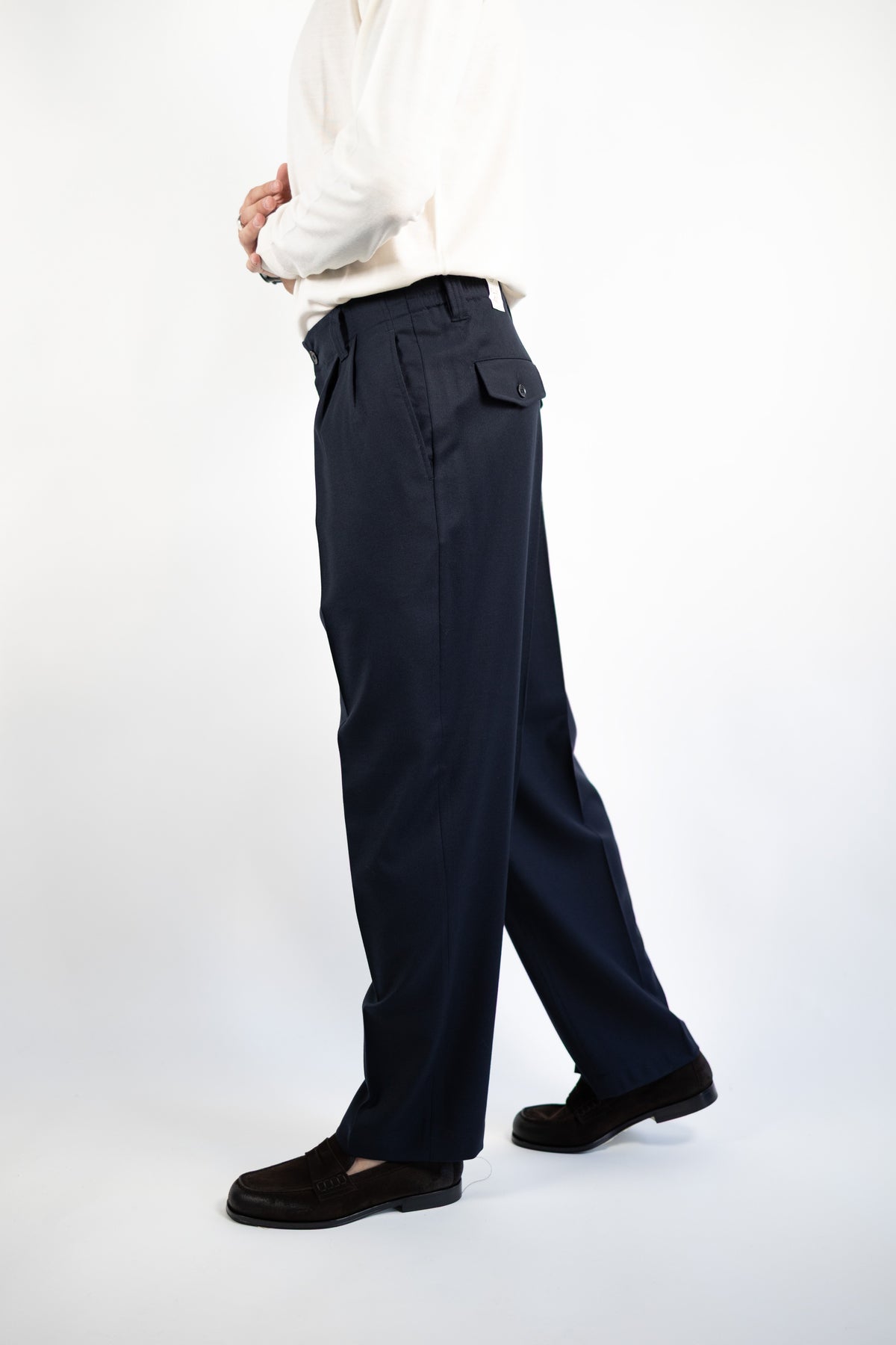 PANTALONE MARK IN LANA BLU L.B.M.