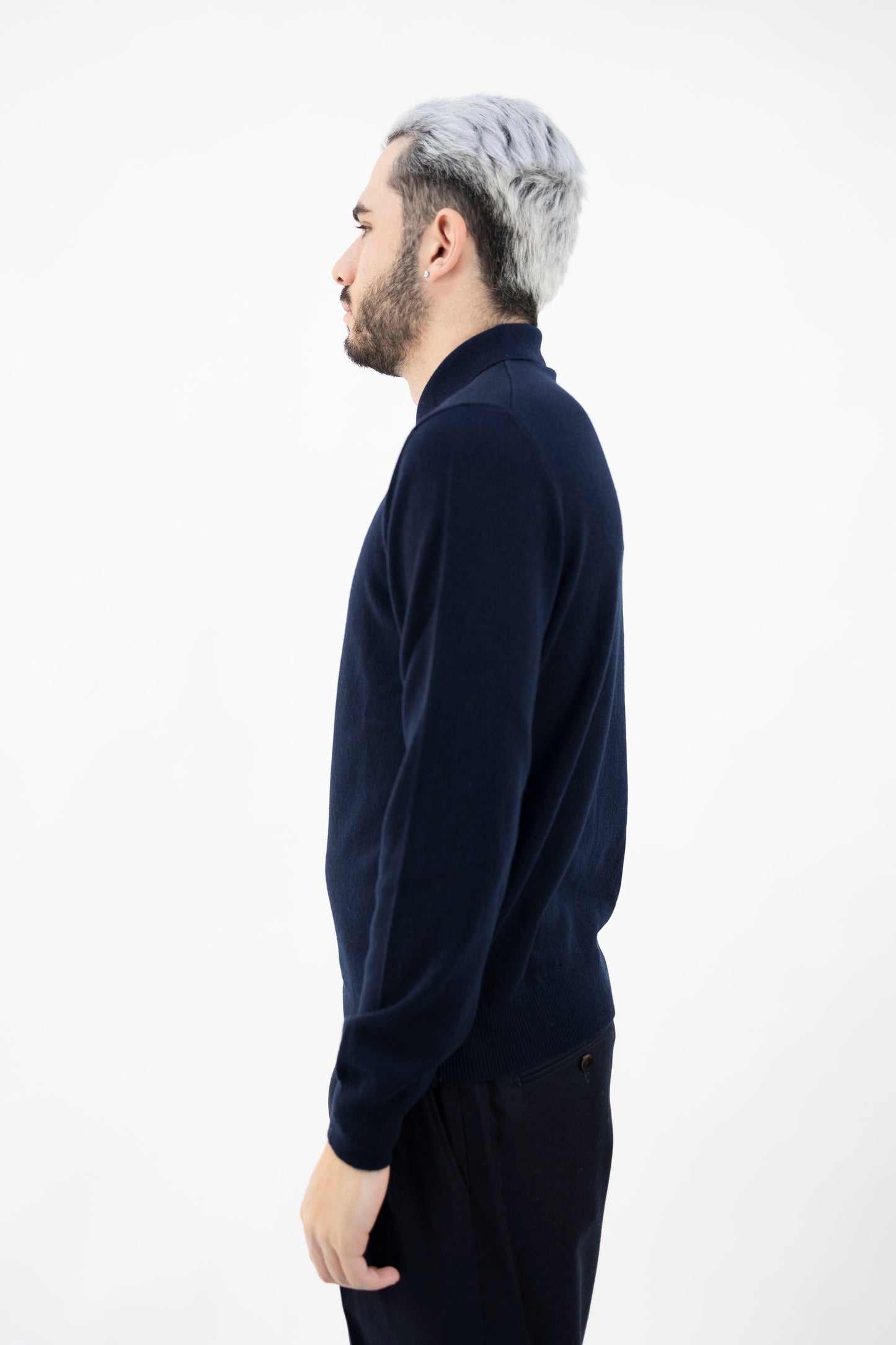 POLO IN LANA&CASHMERE NAVY 55132/19690 598 GRAN SASSO